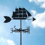 Girouette avec ornement de bateau à voile, girouette en métal de jardin, outil de mesure de forme de ... Girouette avec ornement de bateau à voile, girouette en métal de jardin, outil de mesure de forme de ...