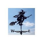 Girouette sorcière en acier inoxydable avec toit pour décoration de jardin pour extérieur, ferme, cour, ... Girouette sorcière en acier inoxydable avec toit pour décoration de jardin pour extérieur, ferme, cour, ...