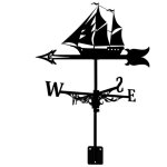Girouette de voilier r�tro, indicateur de direction du vent, d�coration ext�rieure pour toit