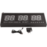 Gistuch - grande temp�rature moderne de date d'horloge murale de digital de led bureau de 24 ou de 12 ...