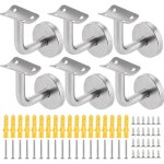 Lo de 6 support main courante acier inoxydable supports de rampe main courante pour escalier supports ...