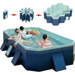 Gistuch piscine gonflable 260 x 165 x 55cm piscines gonflables rectangulaire, piscine enfant adulte familiale ...