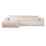 Mobilier deco - giulia - canapé d'angle en tissu beige - angle gauche Mobilier deco - giulia - canapé d'angle en tissu beige - angle gauche