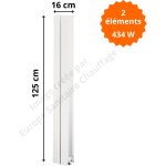 Global radiatori - radiateur aluminium h. 125 x 16 cm oscar 1200 deville 434 w