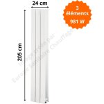 Global radiatori - radiateur aluminium h. 205 x 24 cm oscar 2000 deville 981 w