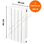 Global radiatori - radiateur aluminium horizontal h. 44 x 40 cm vip 350 deville 485 w