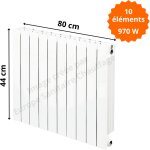 Global radiatori - radiateur aluminium horizontal h. 44 x 80 cm vip 350 deville 970 w Global radiatori - radiateur aluminium horizontal h. 44 x 80 cm vip 350 deville 970 w