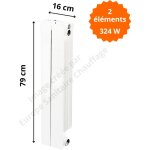 Global radiatori - radiateur aluminium vertical h. 79 x 16 cm vip 700 deville 324 w