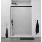 Gme - paroi de douche fixe + coulissant 110 - 115 cm. mod�le: basica noir