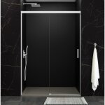 Gme - paroi de douche fixe + coulissant 135 - 140 cm. mod�le: basica blanc