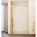 Gme - paroi de douche fixe + coulissant 140 - 145 cm. modle: basica or