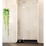 Gme - paroi fixe + porte battante plage d'installation 89. 5 - 95 cm (20 - 70) mod�le: bisaglass blanc ...