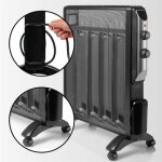 Gmr - kasart giulietta radiateur e'lectrique poele a' roulettes 1500w avec thermostat pour environnements ...