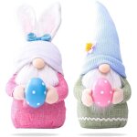 Gnomes de p�que, 2pcs gnome de paques lapin poup�e peluche pour d�coration, ornements de gnomes lutin ...
