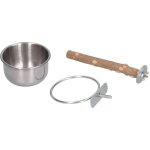 Gobelets d'alimentation pour oiseaux, en acier inoxydable, avec pince et supports pour perroquets de ... Gobelets d'alimentation pour oiseaux, en acier inoxydable, avec pince et supports pour perroquets de ...