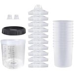 Gobelet de pulv�risateur, gobelet jetable pour pistolet � peinture hvlp, syst�me de gobelets avec insert ...