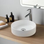 Godart - vasque  poser strie ania  36cm blanche