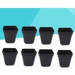Godet pour semis noir 50pcs - carr� pots de plantes en plastique - petit pot de fleur interieur exterieur ...