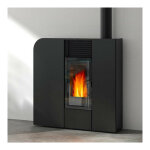Pole  granuls de bois 9kw noir godin 491010noir - noir