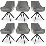 Goeurvant fauteuil pivotant � 360� avec dossier incurv� et coussin moelleux, alliance parfaite entre ...