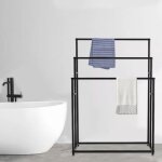 Gojoy - 3 barres porte - serviettes au sol rectangulaire salle de bain porte - serviette de bain