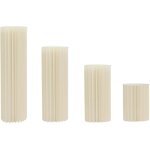 Lot de 4 pots de fleurs pliables en papie, rond, en carton, d�coration de mariage, avec plaques en pvc ...