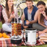 6 brochettes rtissoire grill lectrique rotatif grill lectrique vertical barbecue 1000w bbq