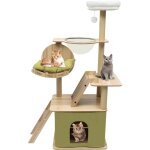 Gojoy - arbre  chat avec grand lit rembourr, arbre  chat stable pour chat, hauteur : 40 x 55 x 140 ...