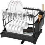 Gojoy - bac d'gouttement  2 niveaux, gouttoir  vaisselle  2 niveaux avec gouttoir amovible, support ...