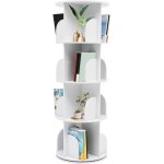 Gojoy - biblioth�que rotative � 4 niveaux tower 360 pr�sentoir biblioth�que sur pied biblioth�que ronde ...