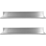 Etagere murale cuisine 2 pi�ces �tag�re murale acier inoxydable tablette murale etagere sans percer �tag�re ...