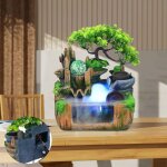 Gojoy - fontaine d'intérieur avec éclairage led brouillard plantes cascade fontaine de bureau Gojoy - fontaine d'intérieur avec éclairage led brouillard plantes cascade fontaine de bureau
