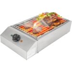 Gril de table sans fum�e avec grille de gril en acier inoxydable gril �lectrique barbecue �lectrique ...