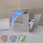 Gojoy - led cascade bassin robinet mitigeur mitigeur robinet vier salle de bains robinet avec rgb changement ...