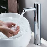 Gojoy - mitigeur de lavabo avec capteur infrarouge chrome robinet - pour salle de bain - corps chrom ...