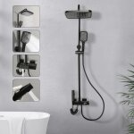 Numrique led robinet de douche systme de douche pluie douche ensemble de douche mitigeur douche avec ...