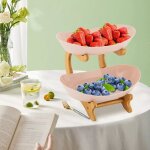 Gojoy - plateau de service de fruits à 2 niveaux support de gâteau bol de fruits support de panier de ... Gojoy - plateau de service de fruits à 2 niveaux support de gâteau bol de fruits support de panier de ...