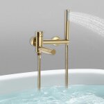 Gojoy - robinet de baignoire avec douchette, bec rotatif � 90�, mitigeur baignoire mural, robinet de ...