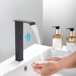 Gojoy - robinet cascade avec capteur infrarouge �lev�, robinet de salle de bain en laiton, robinet d'�vier ...