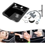 Vier de coiffeur en abs pour shampooing, lavabo, grand bol de salon de coiffure noir