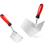 Goldblatt set de 2 truelles d'angle en acier inoxydable, truelle d'angle int�rieure 100 x 126 mm et ext�rieure ...