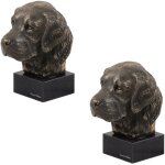 Golden retriever - statuette de chien, buste sur socle en pierre, sculpture, trophe pour exposition ...