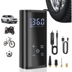 Gonfleur de pneu de voiture portable, modle  affichage numrique tactile comme batterie externe (trois ...