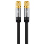 Goobay - c�ble d'antenne satellite (135 db), 4x blind�, plaqu� or, fiche f fiche f. longueur de c�ble ...