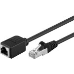 Goobay - cat 5e rallonge f / utp, noir, conducteur en cuivre (cu), prise rj45 (8p8c) fiche rj45 (8p8c). ...
