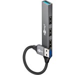 Goobay - slim 4 - port hub usb, usb - a vers usb - a, 5 gbit / s, usb - a m�le (usb 3. 2) 1x usb - a ...