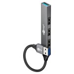 Goobay - slim 4 - port hub usb, usb - a vers usb - a, 5 gbit / s, usb - a m�le (usb 3. 2) 1x usb - a ...