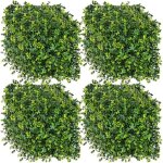 Goplus 12 panneaux plantes artificielles muraux 50 x 50 cm, mur v�g�tal artificiel pour int�rieur et ...