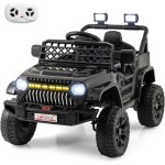 Goplus 12v voiture electrique enfants 1 - 2 places, 4x4 electrique enfants avec tlcommande, 3 vitesses ...