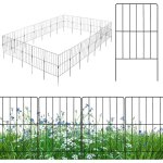15 panneaux clture de jardin mtal, total 495 x 60 cm, bordure jardin exterieur pliable pour chiens ...